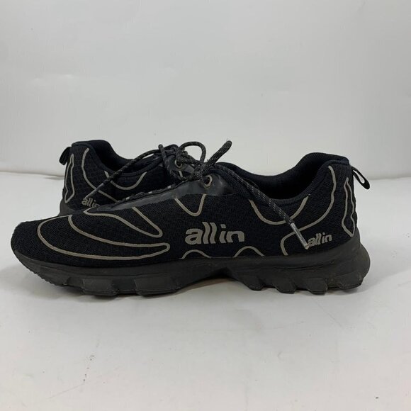 All‎ In Men's Reflective All In Logo Tennis Shoes Black Size 11 - Picture 4 of 13